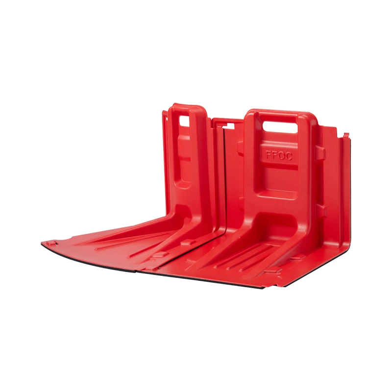 Fire and rescue services are equipped with flood barriers to contain floods and storms