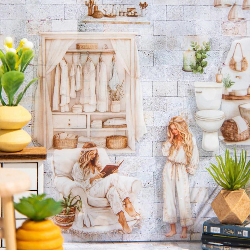 2Style 3Rolls/bag Home Life Scene Scenography Tape DIY Handbook Scrapbook Album Photo Frame Creative Material Decoration