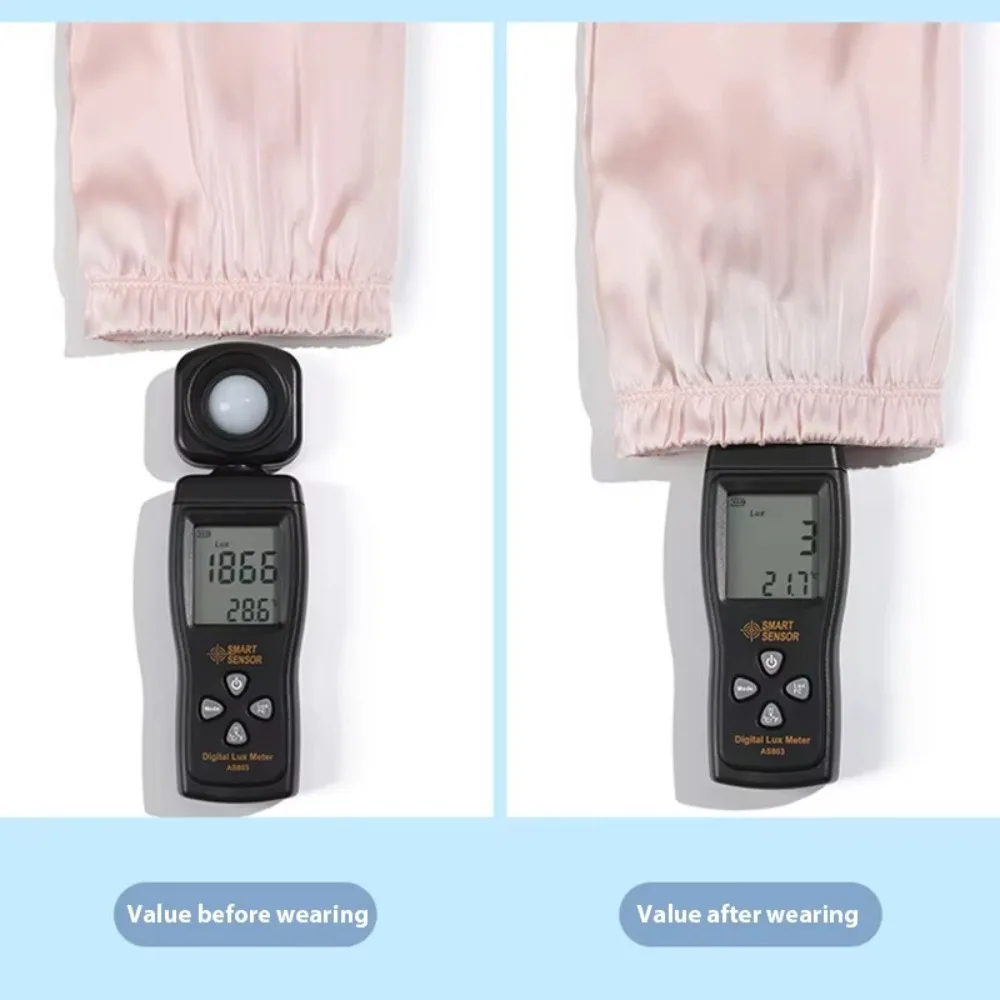 1 Pair Loose Sun Protective Arm Sleeves Breathable Thin Anti UV Arm Sleeves Soft Ice Silk Gloves