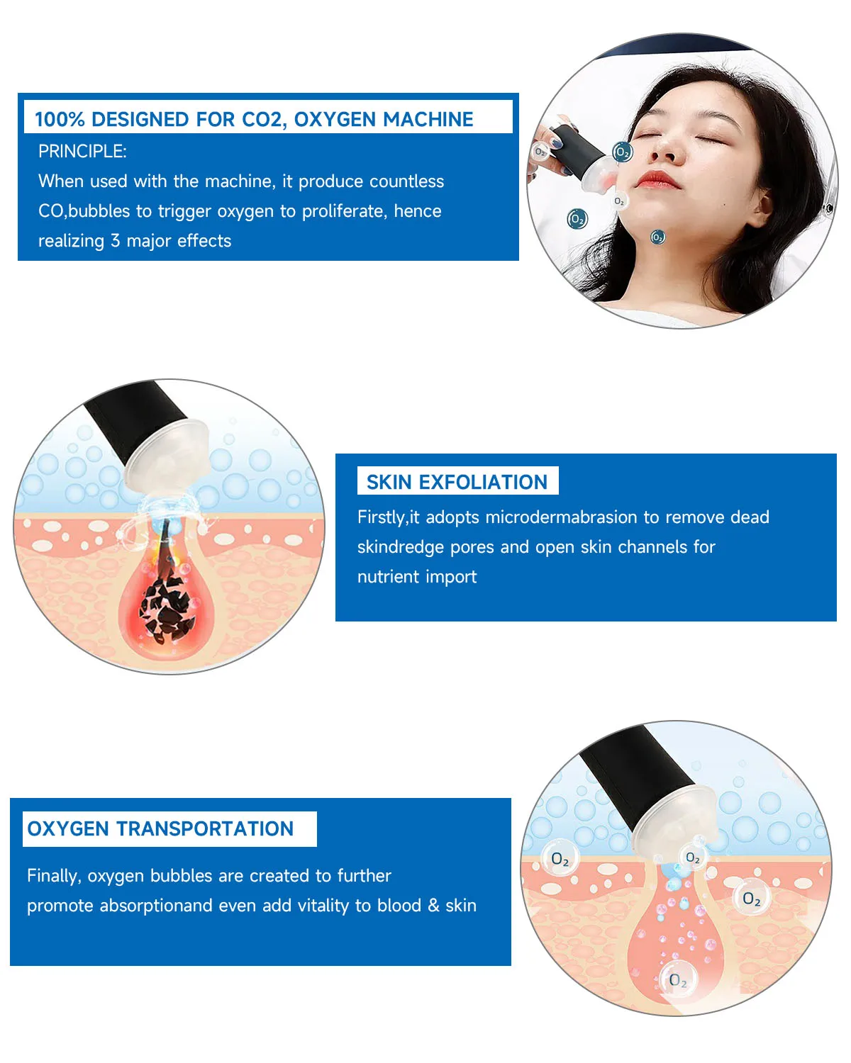 4QUEENS 3 in 1 CO2 산소 거품 스킨 케어, 얼굴 청소, 피부 탄력 각질 제거, 다기능 얼굴 미용 기계 비누방울 머신 아쿠아필링기 아쿠아필링기계 거품기계 hydro 비눗방울머신