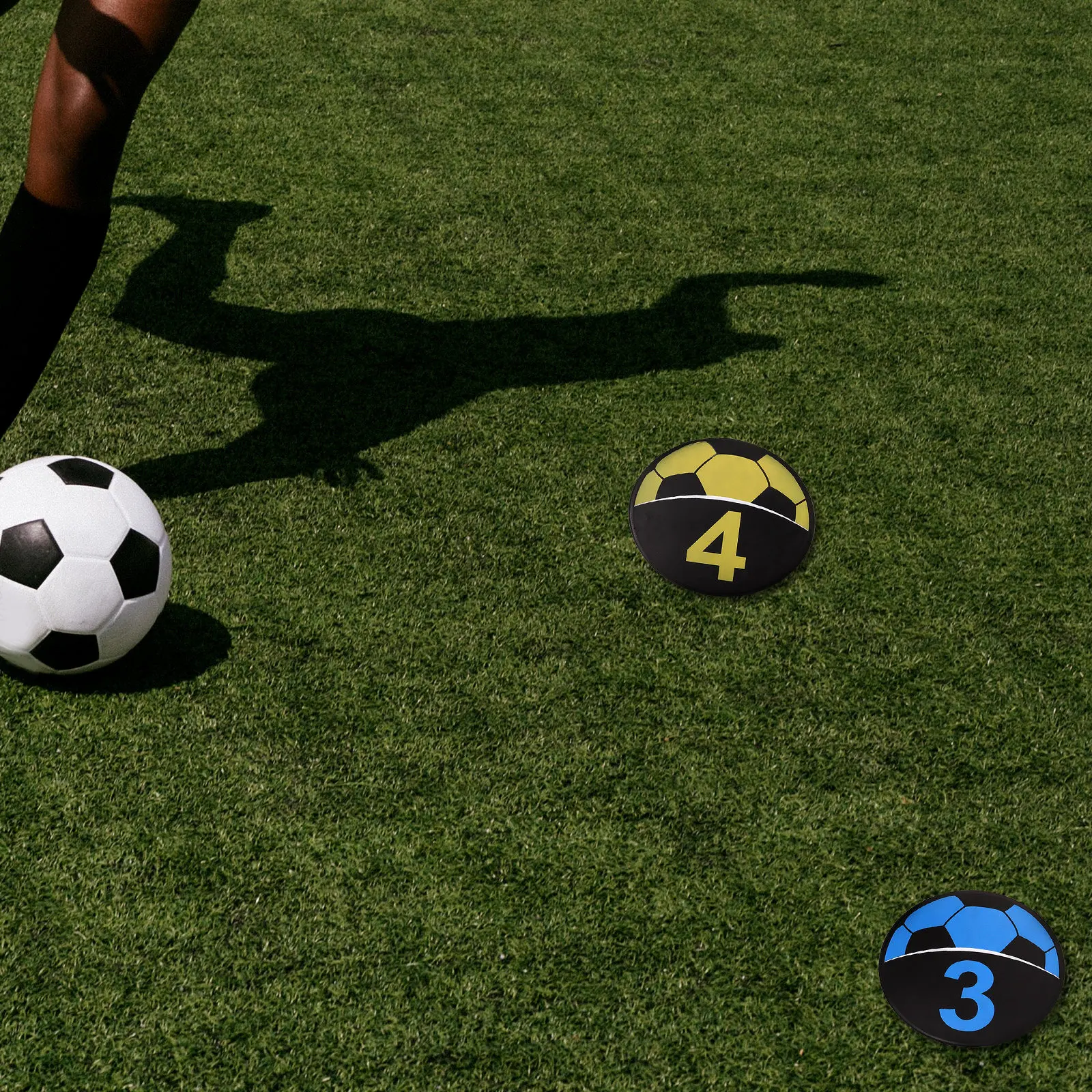 

5pcs Digital Marking Discs Bright Round Design Training Tools For Soccer Football Sports Equipment Agility Sign Pads Exercise