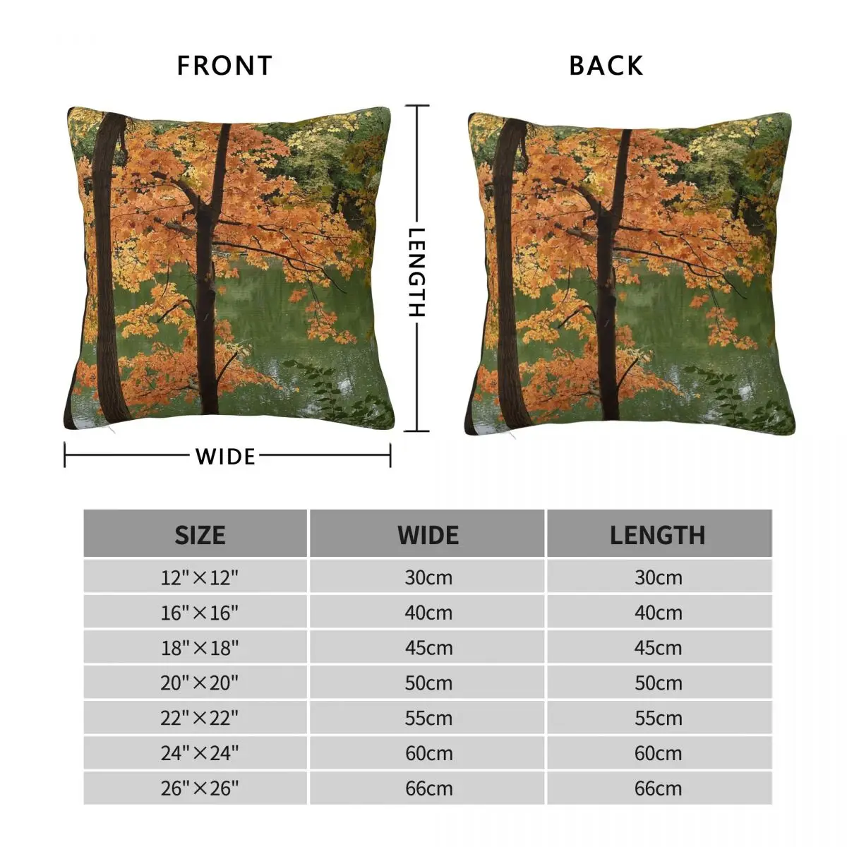 Winding River In Fall Square Pillowcase Polyester Linen Velvet Creative Zip Decorative Room Cushion Cover