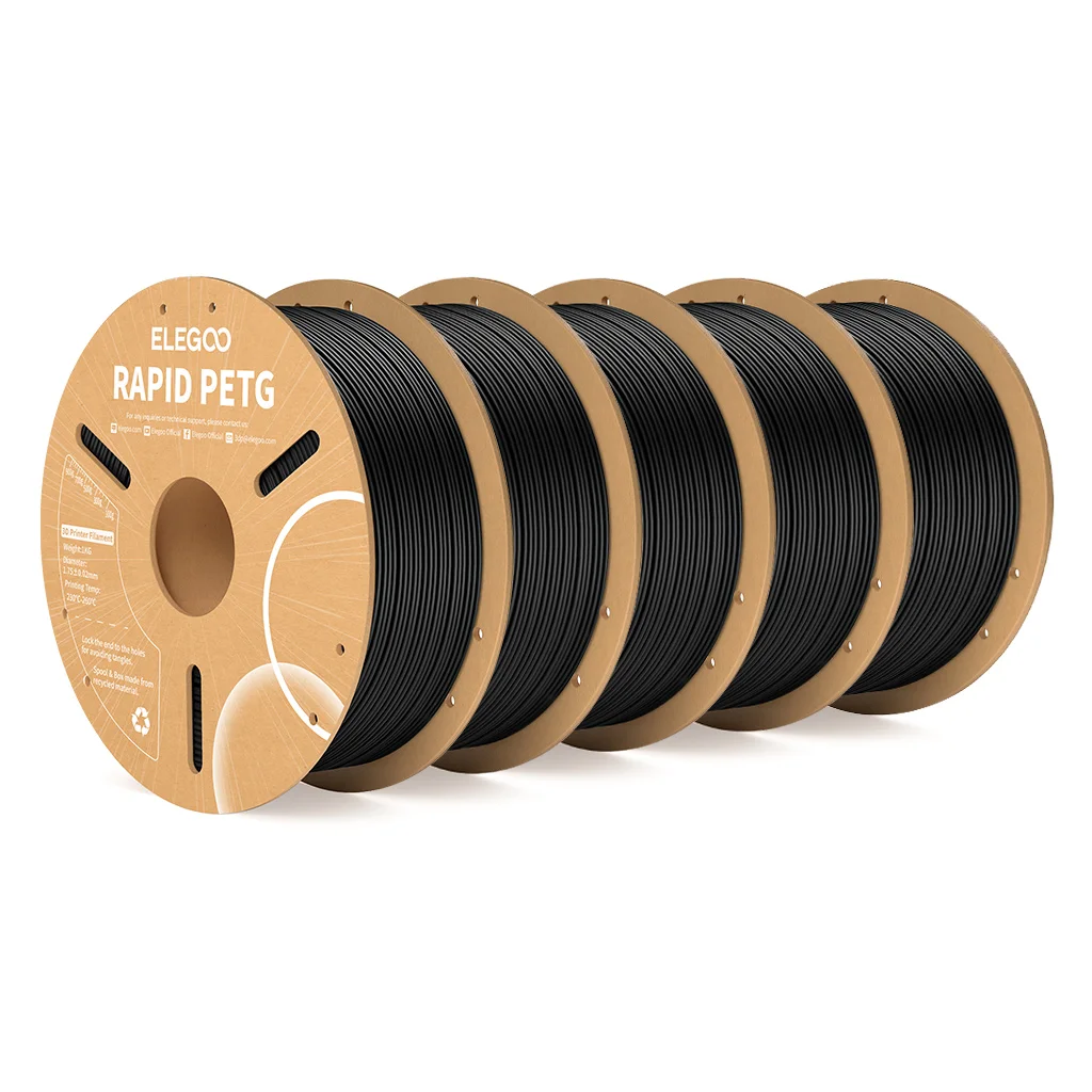 ELEGOO Filament PETG rapide 1.75mm 1KG, Filament d'imprimante 3D haute vitesse 30-600 mm/s 1kg convient à la plupart des imprimantes 3D FDM