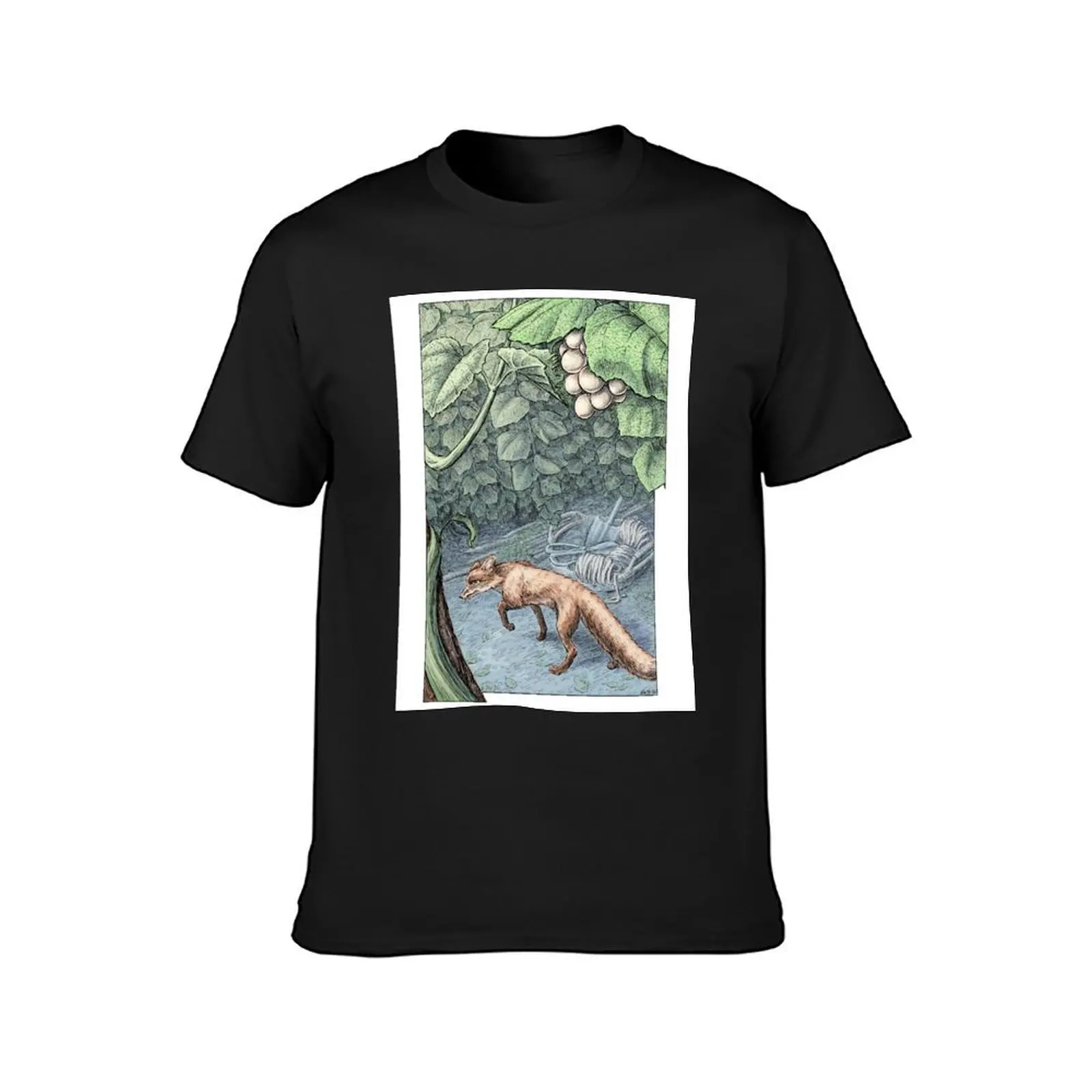 The Fox and the Grapes T-Shirt quick drying Aesthetic clothing animal prinfor boys mens graphic t-shirts pack