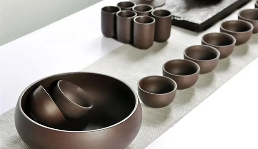 8 Tea Cups 25ml Chinese Kungfu Tea Cup Real Yixing Zisha Cup Of Tea Purple Clay