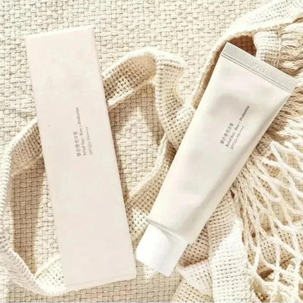 Protector solar SPF50 +, bloqueador Solar probiótico de arroz coreano, crema para blanquear la piel, bloqueador solar Anti UV, suero hidratante suave Facial, 50ml