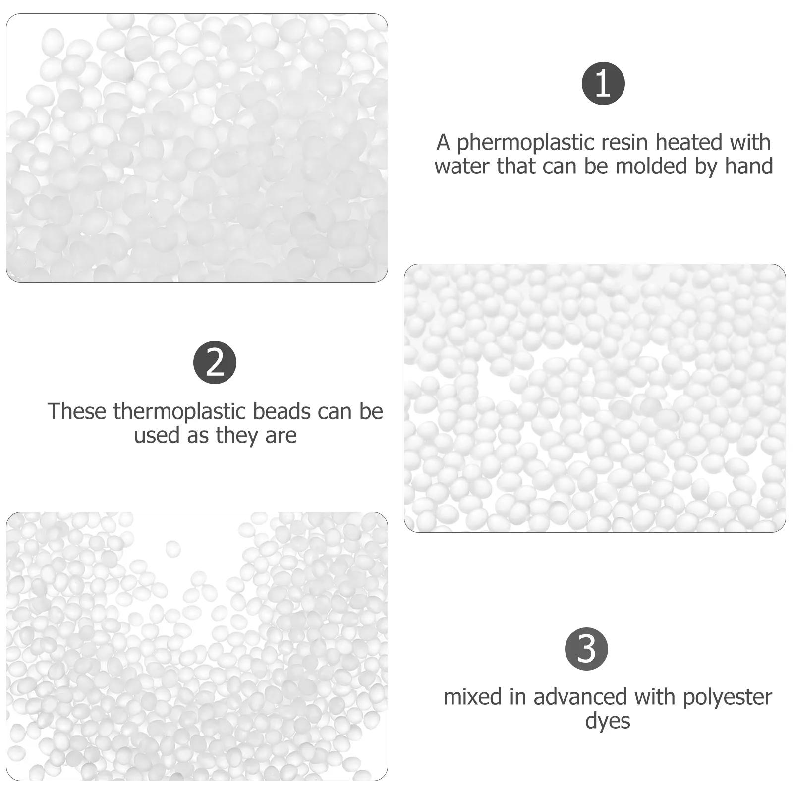 

30g 50g 100g Thermoplastic Crystal Clay Reusable Moldable Plastic Repair DIY Resin Beads for Crafts Handles Leaks Wires Mending