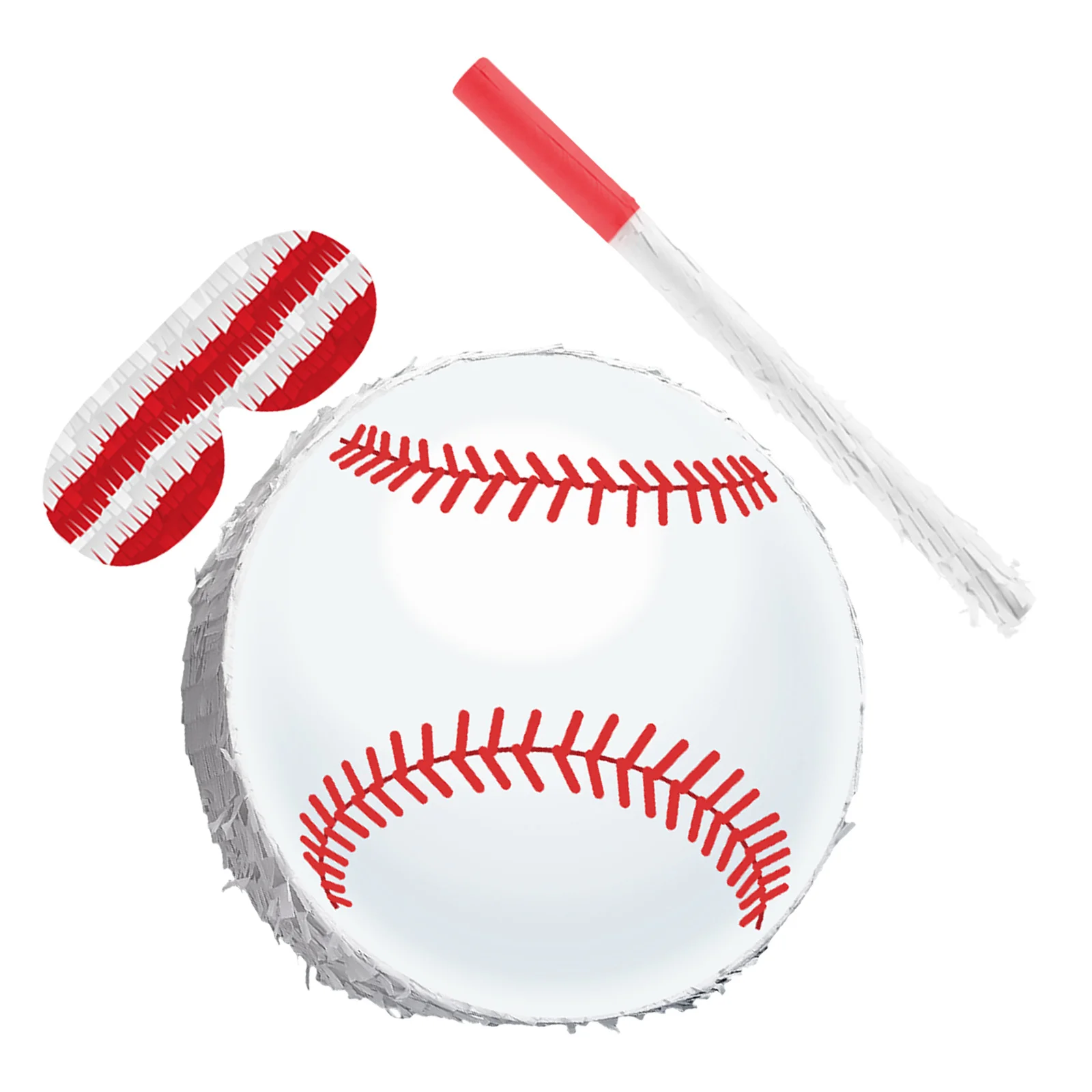 

1Set Baseball Pinata Pack Sturdy Cardboard Pinata Stick Blindfold Confetti Hanging Sports Birthday Party Decorations