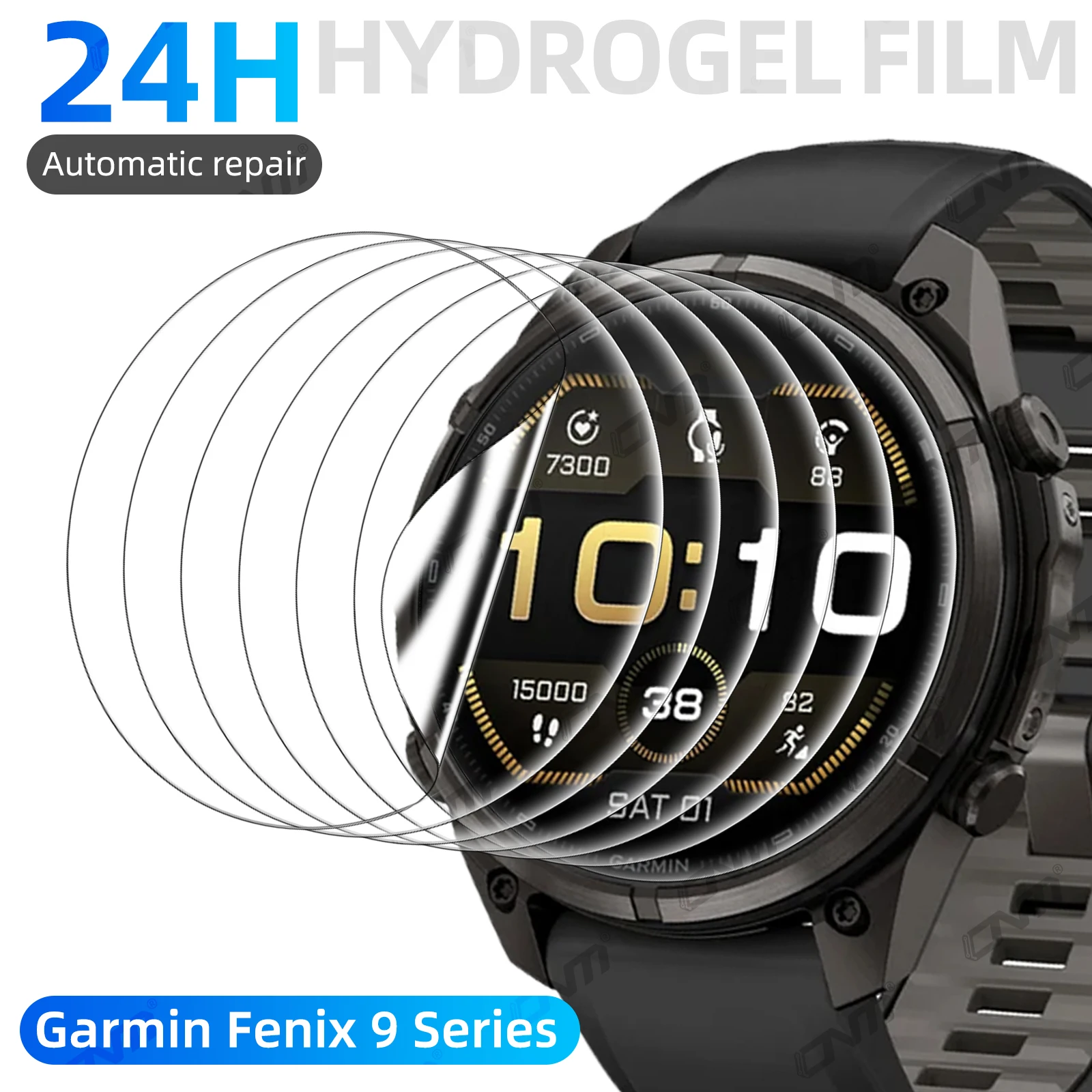 Hydrogel Film for Garmin Fenix 9 Pro Solar 43mm/47mm/51mm Anti-scratch HD Full Coverage Protective Screen Film Accessories