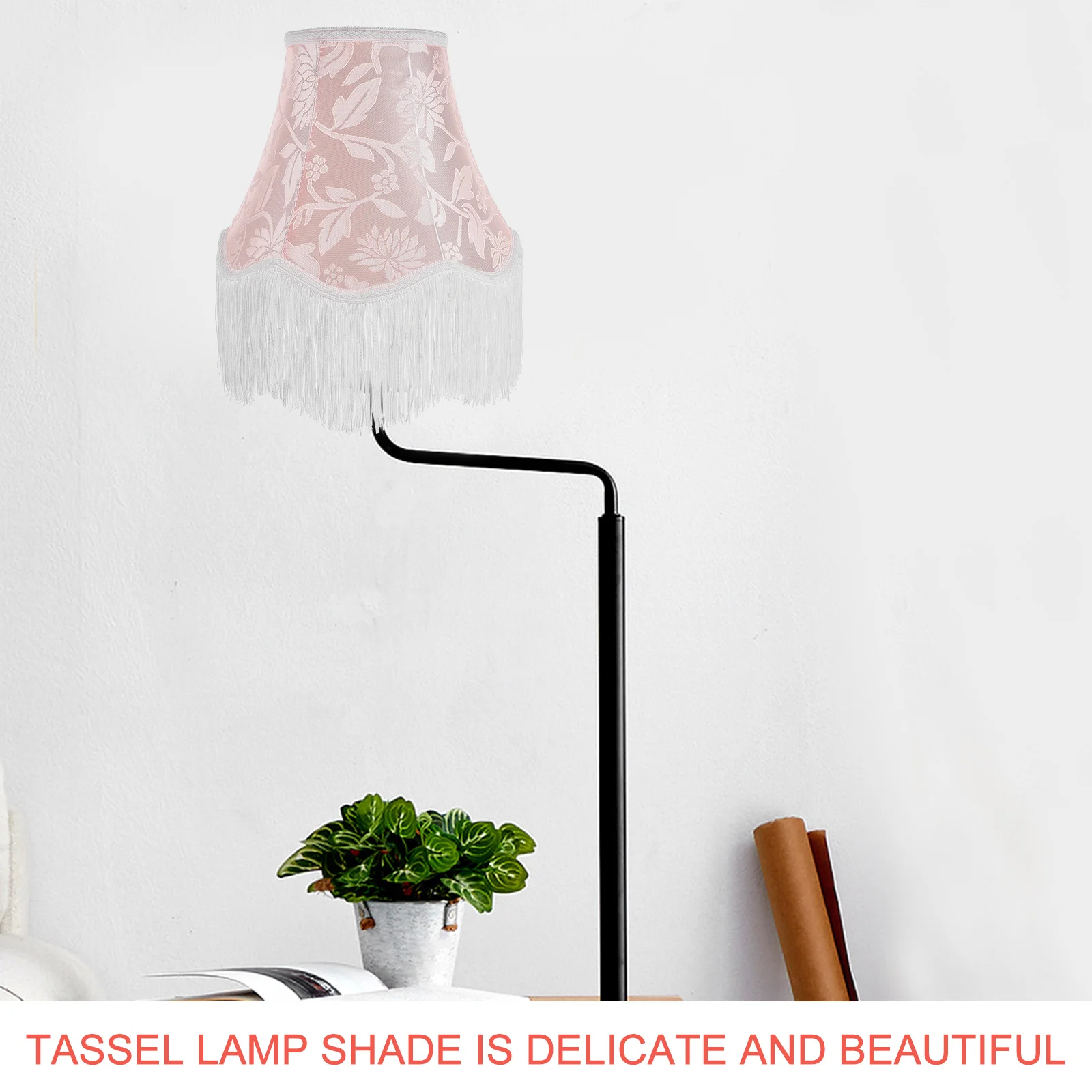 Tassel Lampshade Bedside Vintage Retro Retro Decorative Table Light Vintage Shades for Pink Desk