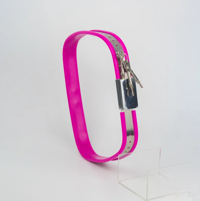 Adjustable Stainless Steel Silicone Waist Band Chastity Belt BDSM Bondage Restraints Wear Adult Sex Toys for Women Men