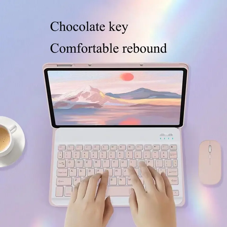 Candy Colorful Wireless Bluetooth Keyboard Case For Lenovo Pad 11 inch 2024 TB331FC Tablet Detachable Magnetic Leather Case