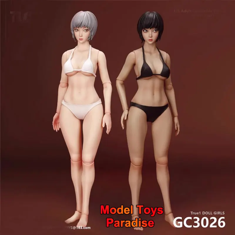 

True1Toys GC3026 1/6 Woman Soldier Joint Body with Movable Eye Head Carving Bikini Swimsuit 12'' Pale/Suntan Action Figure Model