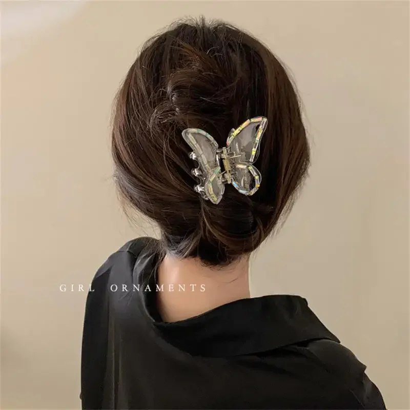 New Butterfly Hair Claw for Women Girls Acrylic Hair Accessories Sweet Hair Claw Clips Crab Simple Hair Clamps Chic Hair Clip