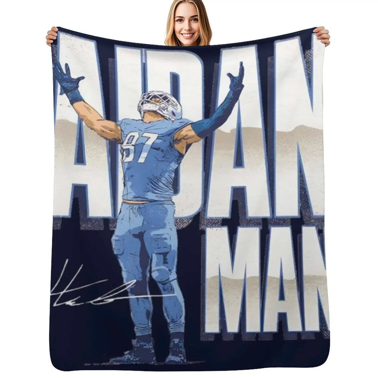 Manta Aidan Hutchinson, Manta Suave y Afelpada de Lujo para Sofá Cama