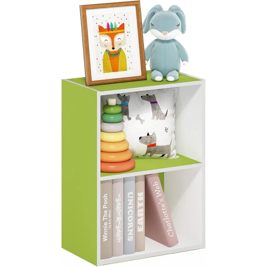 

Книжный шкаф Furinno Luder/ Книга/ Хранение Зеленый/Белый 2-уровневый