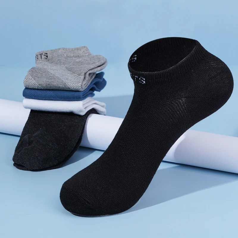 Neuer Stil 10 paare/los Männer Sommer dünne Socken atmungsaktive Baumwolle Sports ocken Slash Mesh lässig sportlich geschnitten kurze Knöchel Sokken