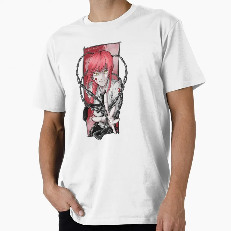 

Makima The Handler - Chainsaw Man Gift T shirt for Anime lover Large size Tops Manga Graphic Print Y2k Clothes Cartoon Tee