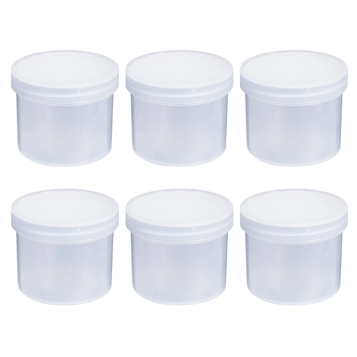 

6 Pcs 250ml Plastic Bottles Leakproof Storage Jars Empty Containers DIY Clay Craft Party Favor PET Food Safe BPA Free