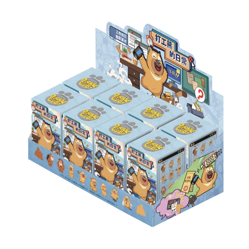 بقعة حقيقية جزء الوقت الدببة اليومية الدب يخطو الدب الكبير اثنين من أشكال متعددة الألوان أنيمي الشكل هدية سلسلة نموذج الحلي