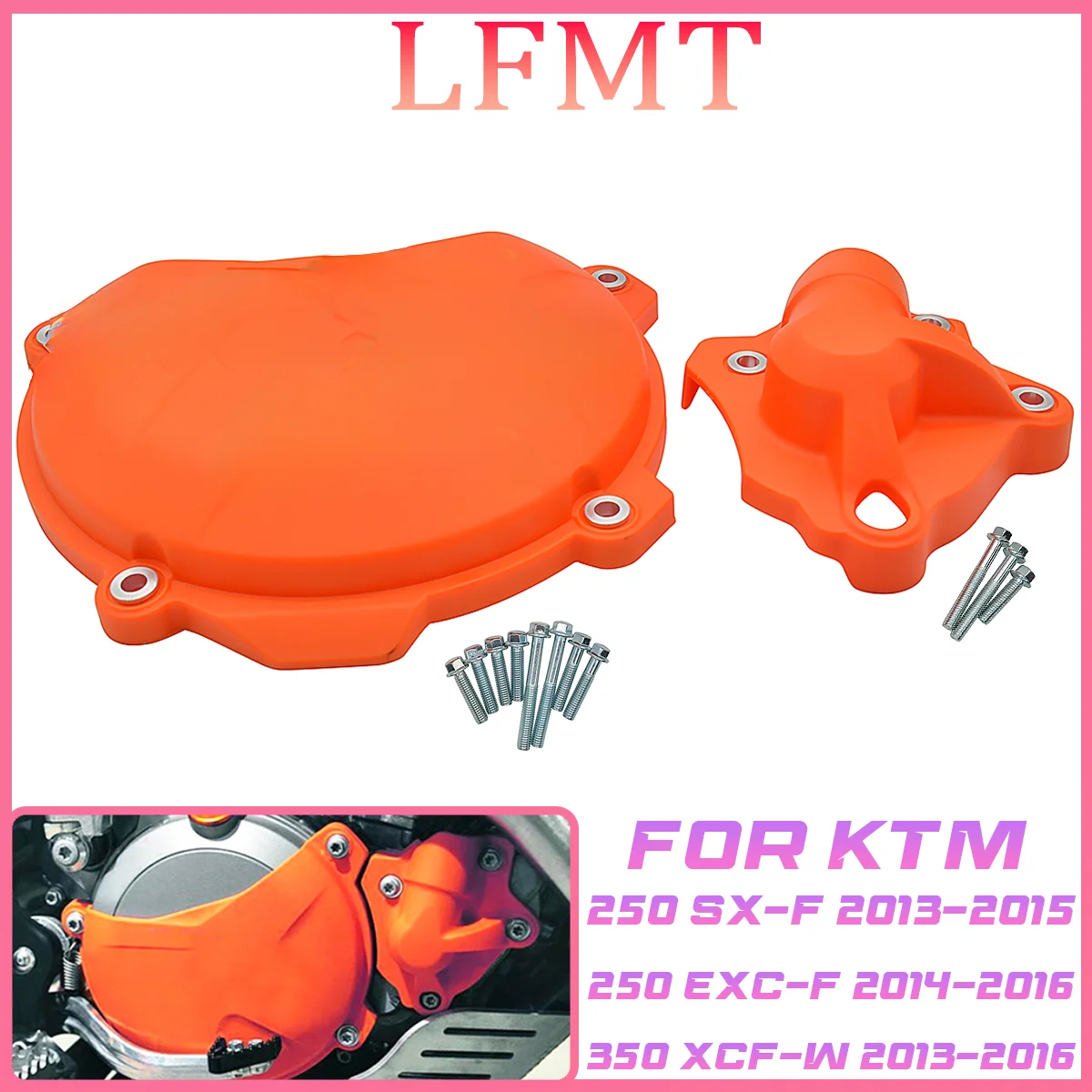 

Motorcycle Clutch Cover Water Pump Cover Protector For KTM 250 SX-F EXC-F SIX DAYS XC-F XCF-W SX-F FREERIDE 11-2016 Dirt Bike