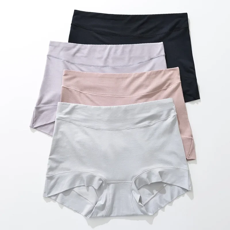 Panties for Women High-Rise Female Underwear 60s Modal Fabric Underwear Women Cozy Underpants Briefs Plus Size Safety Shorts