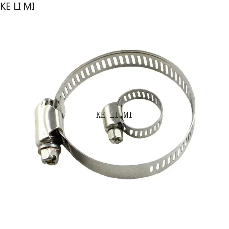 10-Pack High-Quality Metal Fuel Line Pipe Worm Gear Clips Adjustable Stainless Steel Drive Hose Fasteners Clamp