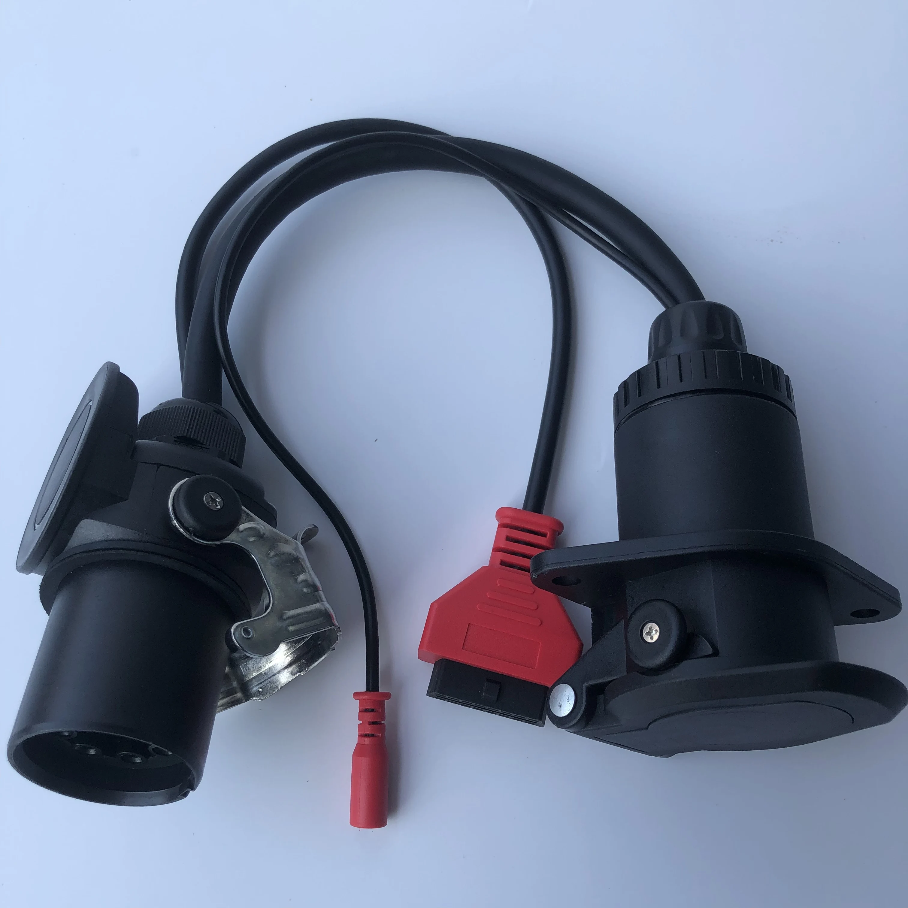 สายอะแดปเตอร์วินิจฉัย OBD2 สำหรับรถพ่วง รองรับ EBS ISO 7638 ใช้ได้กับ Bosch Autel Autocom สำหรับรถบรรทุก