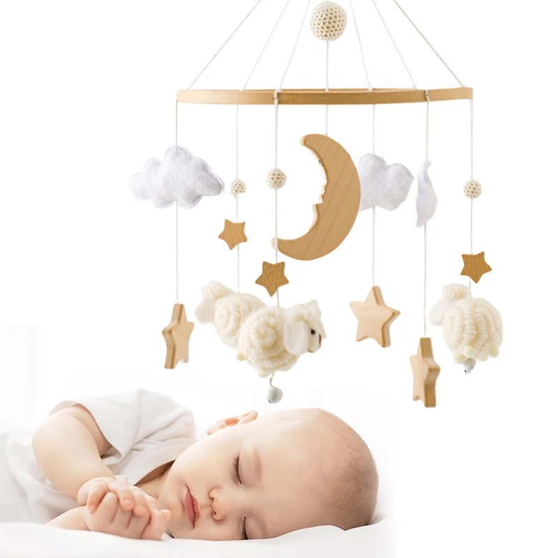 

Bohemia Theme Baby Mobile - Mobile For Crib, Crib Mobile For Boys And Girls, Nursery Decor Mobile, Clouds Moon Sheep Pendant