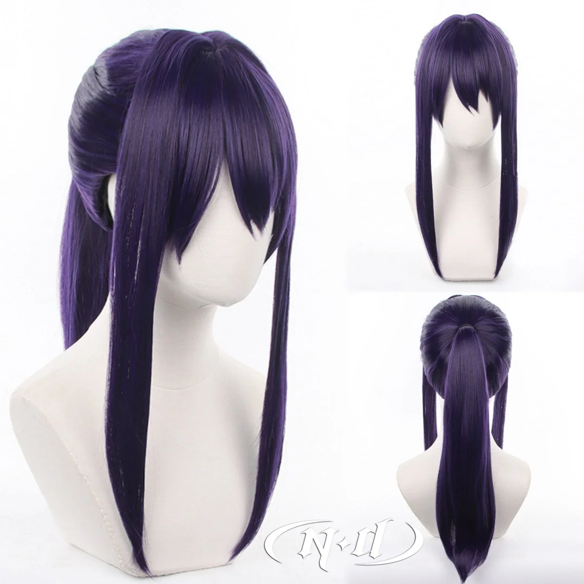 Nd souma kanzaki cosplay perücken spiel ensemble stars cosplay lange dunkel lila gefärbte haar perücken für halloween party comic con coser