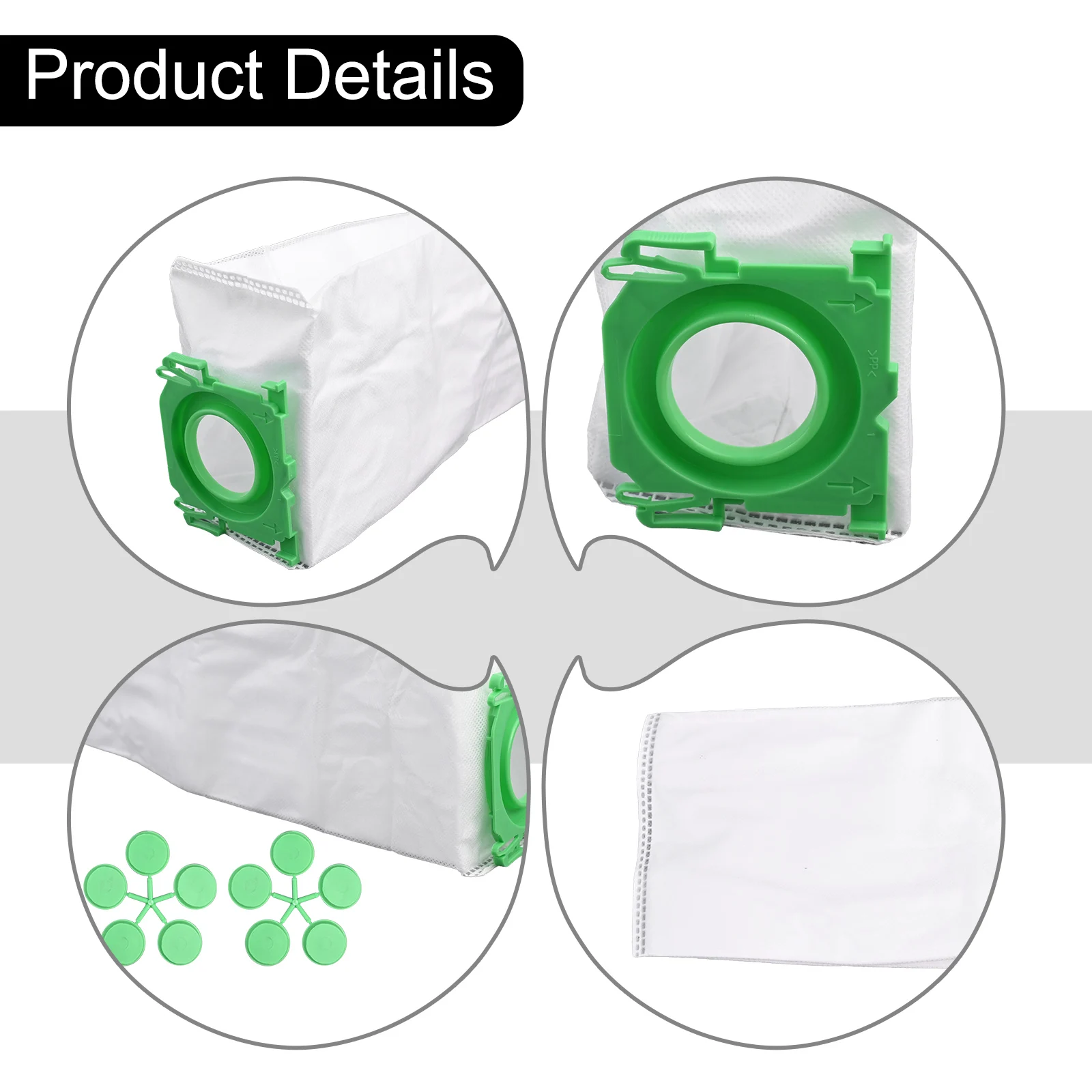 For SEBO For K1 K3 UltraBag Cylinder Vacuum Cleaner Microfibre Fleece Replacement Bags Airbelt Series 5-Layer Filtration Pack
