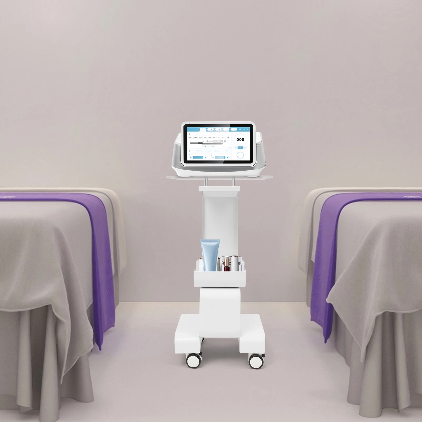 15 كجم/33LBS صالون المتداول عربة تسوق 76 سنتيمتر/30In سبا صالون تجميل معدات التخزين حامل آلة المنظم عربة سبا