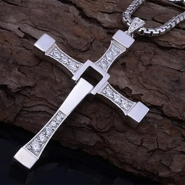 Cross Necklace For Men Fast and Furious 7 hard gas actor Dominic Toretto JN5655