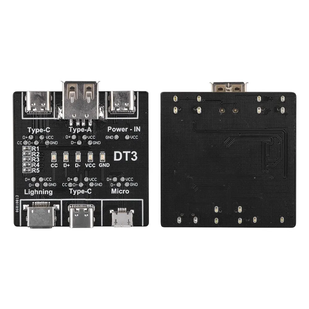 DT3 Data Cable Detection Board Type-C Micro USB C Cable Tester Short Circuit On Off Switching Diagnose Tool for iOS Android