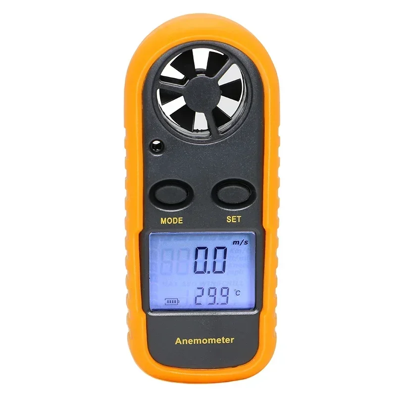 SHAHE Handheld Anemometer Wind Speed Meter Anemometer Anemometro 30m/s Temperature Tester -10 ~ 45C Wind Meter LCD Backlight