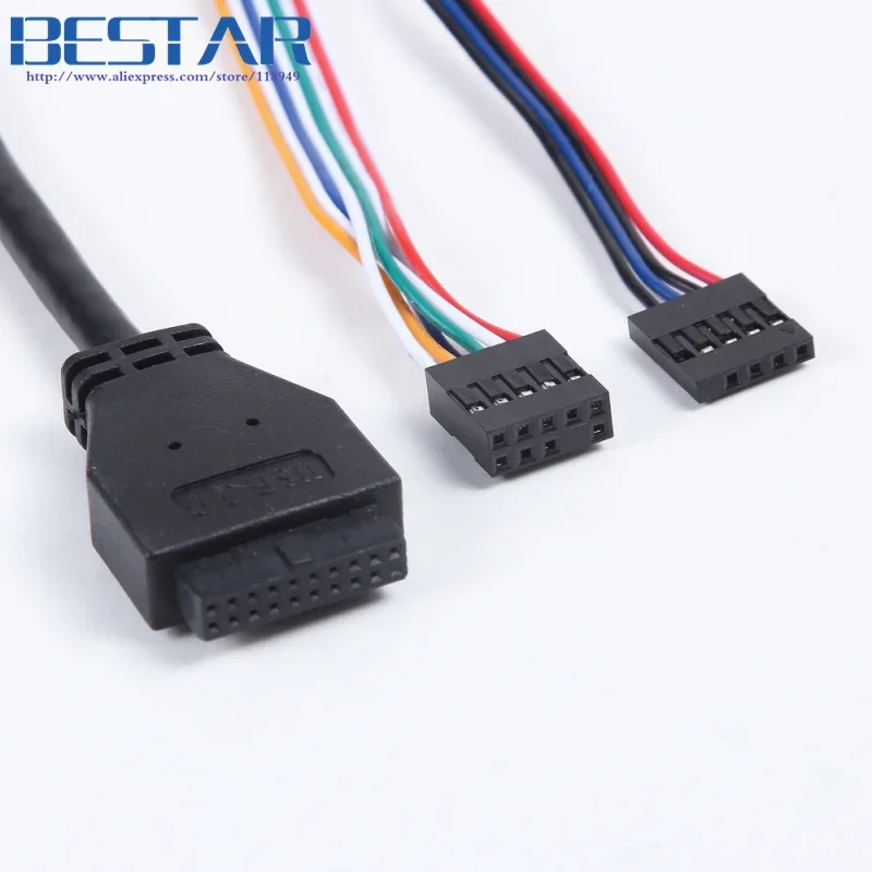 Корпус компьютера ПК Передняя панель PCB USB 3.0 + USB 2.0 + разъем Аудиомикрофон + группа SPK Кабель материнской платы