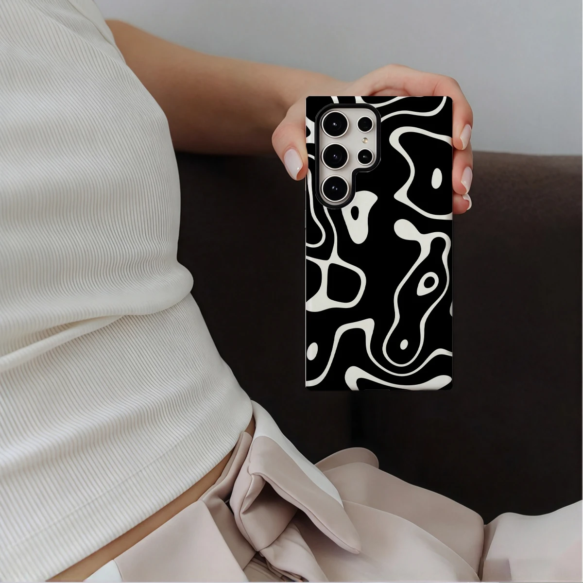 Abstract Camo Phone Case For Samsung Galaxy S26 S25 Ultra S24 S23 Plus Hard Shock‑Absorption 2-in-1Protective Cover