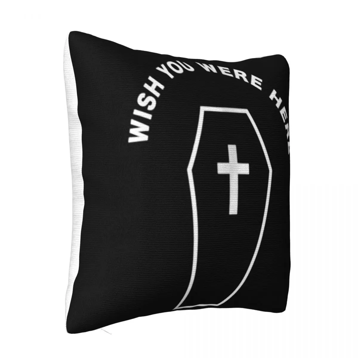 Goth Punk Dead Coffin Halloween Wish You Were Here Adult Famous Simple Solid Color Retro Pop Pillow Case