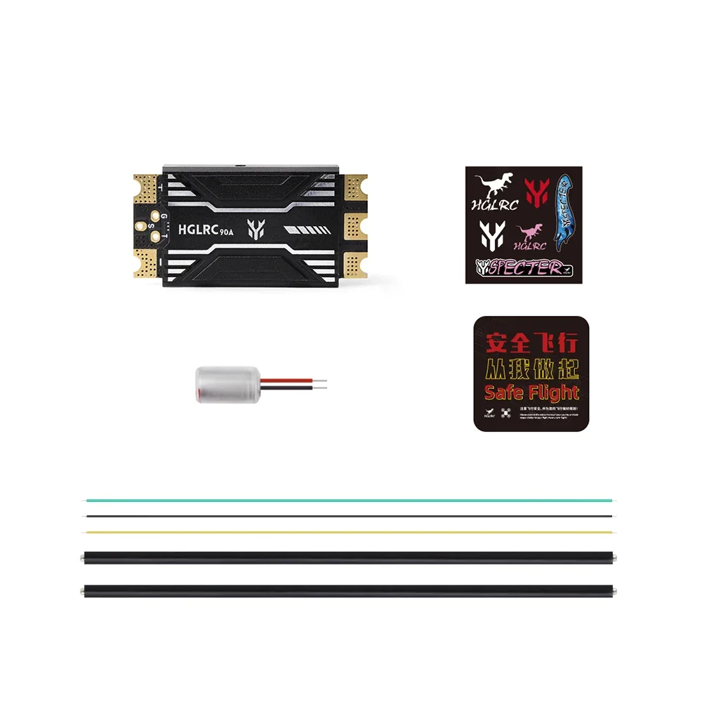 HGLRC SPECTRE 90 ESC Dshot150 Dshot300 600 Oneshot Multishot 2-8s para X8 X4 Xclass RC FPV Racing Drone Substituição Peças DIY