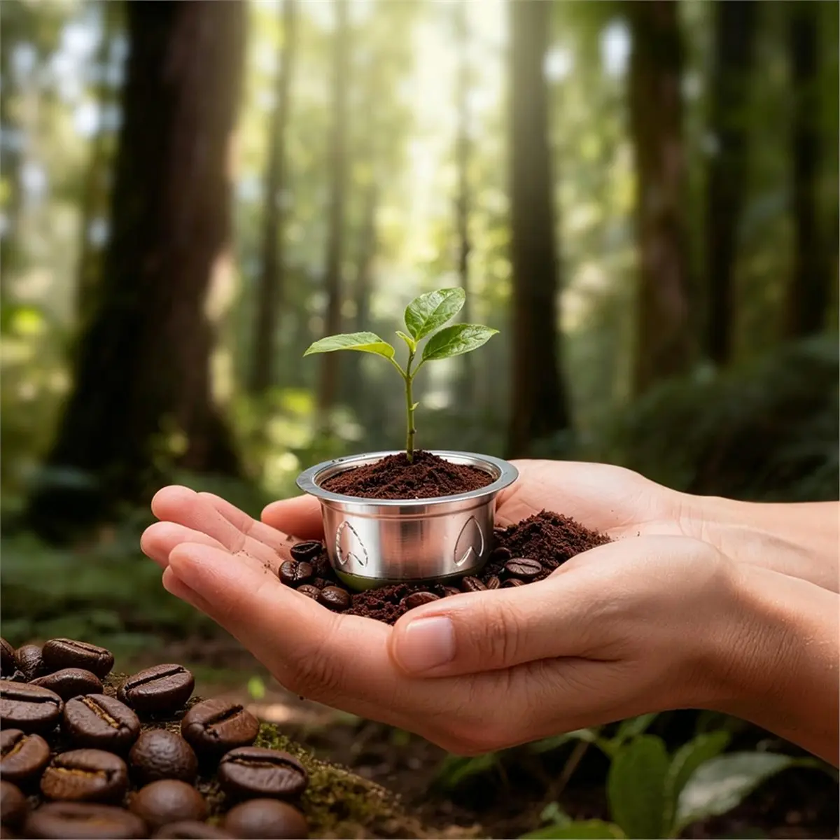 Stainless Steel Reusable Coffee Pods for Vertuo Refillable Coffee Capsule Compatible for VERTUO