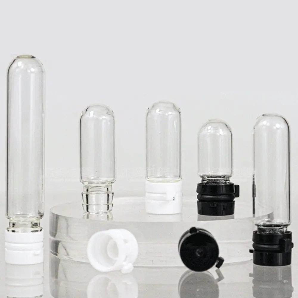 10pcs 1.5/2/3/5ml Mini Refillable Bottle with Cap Transparent Empty Sample Vial Lab Experiment Supplies Essential Oil Bottle