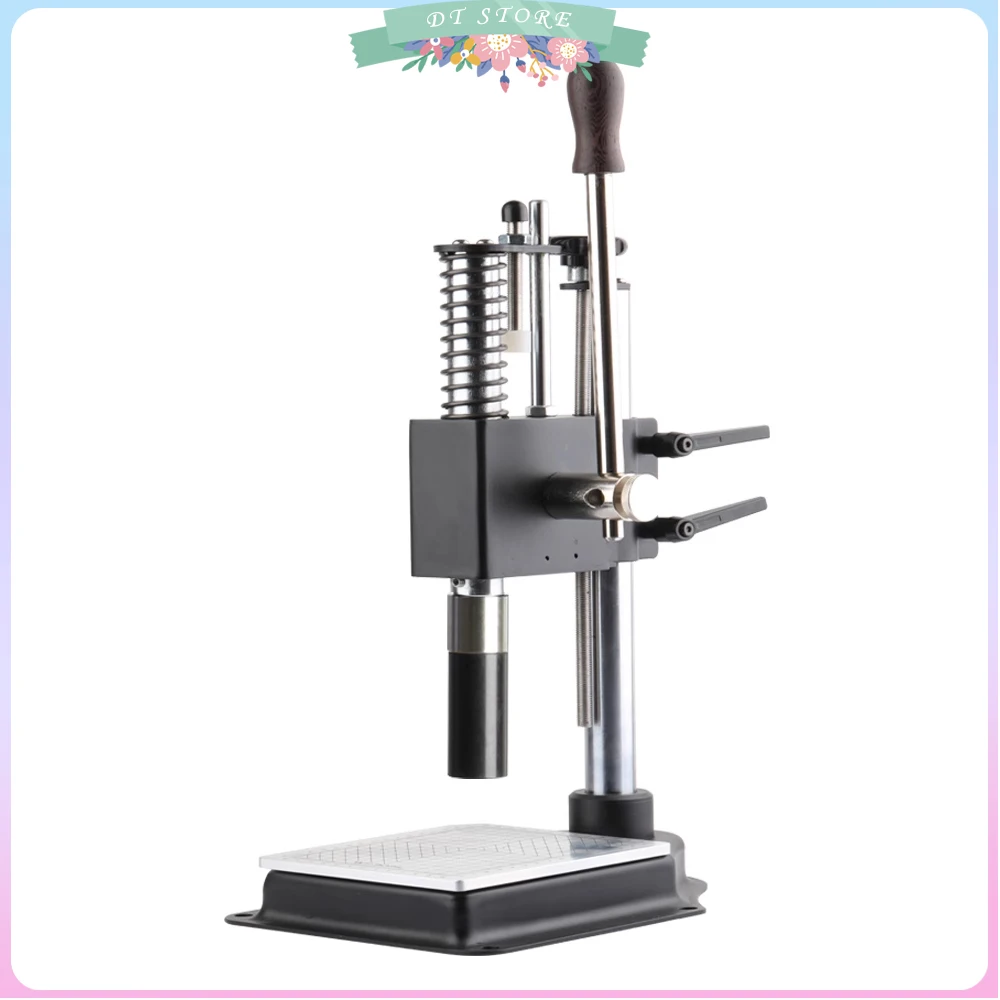 Perfume Bottle Capping Machine Tabletop Manual Pneumatic For Collar Ring Crimping Vial Top Pressing Pneumatic Glass Bottle
