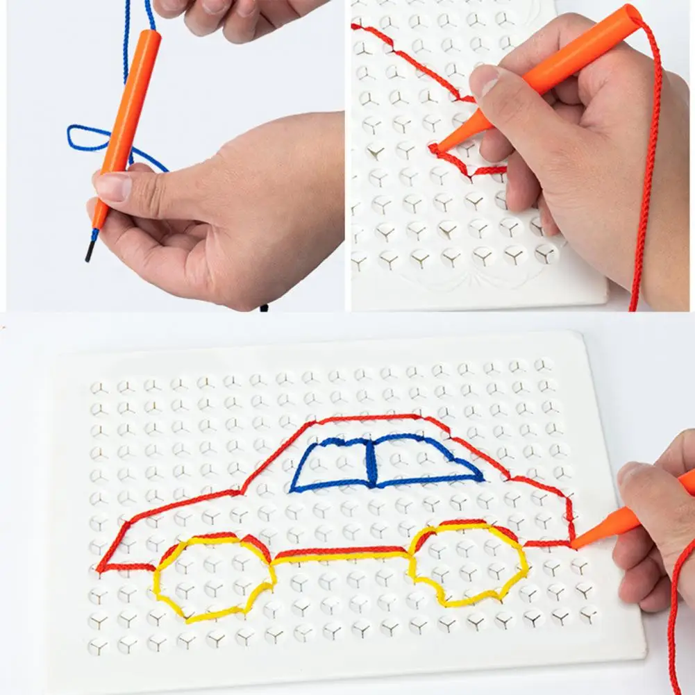 เด็ก Threading Board เด็ก Lacing Board ของเล่นเพื่อการศึกษา Threading Board สําหรับเด็ก Fine Motor Skills Development สําหรับเด็กวัยหัดเดิน