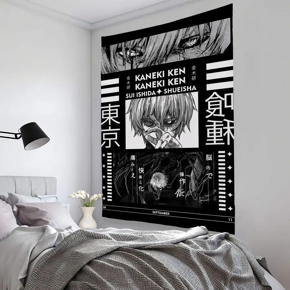 Anime T-tokyo G-Ghoul Tapestry Indoor Outdoor Living Room Rug Patio All Weather Use Carpet Versatile Waterproof Home Decor