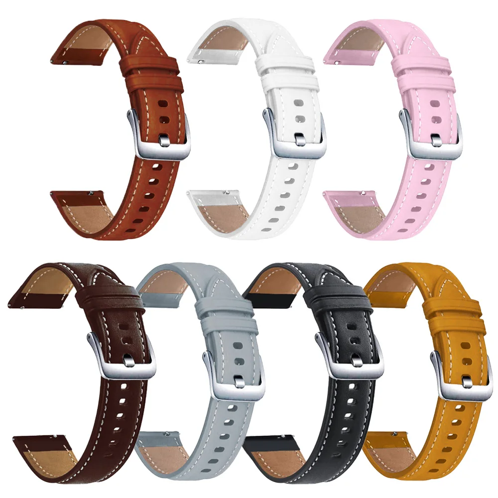 20mm Leather Strap Watchband For Huawei Watch GT 3 42mm GT3 pro 43mm Wrist Bracelet Huawei GT 2 GT2 42mm Smartwatch Band Correa