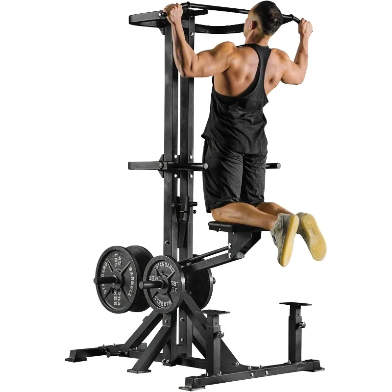Assisted Pull Up Machine, GMWD 600LBS Leverage Assisted Chin and Dip Machine, 4 in 1 Plate Loaded Gym Equipment, P