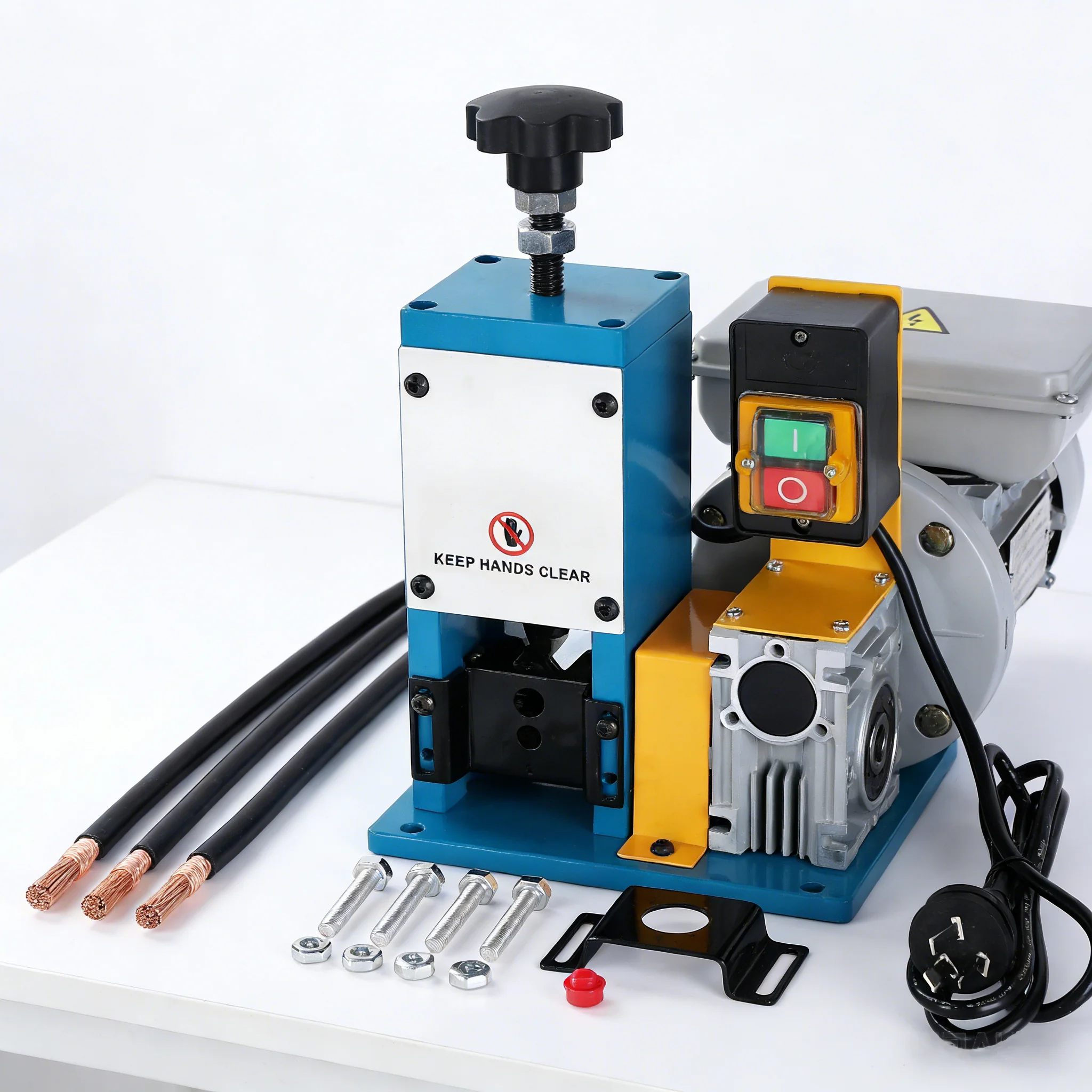 Electric Powered Adjustable Wire Stripping Machine 1.5-25mm Automatic Small Cable Stripper Tool for Scrap Copper Recovery