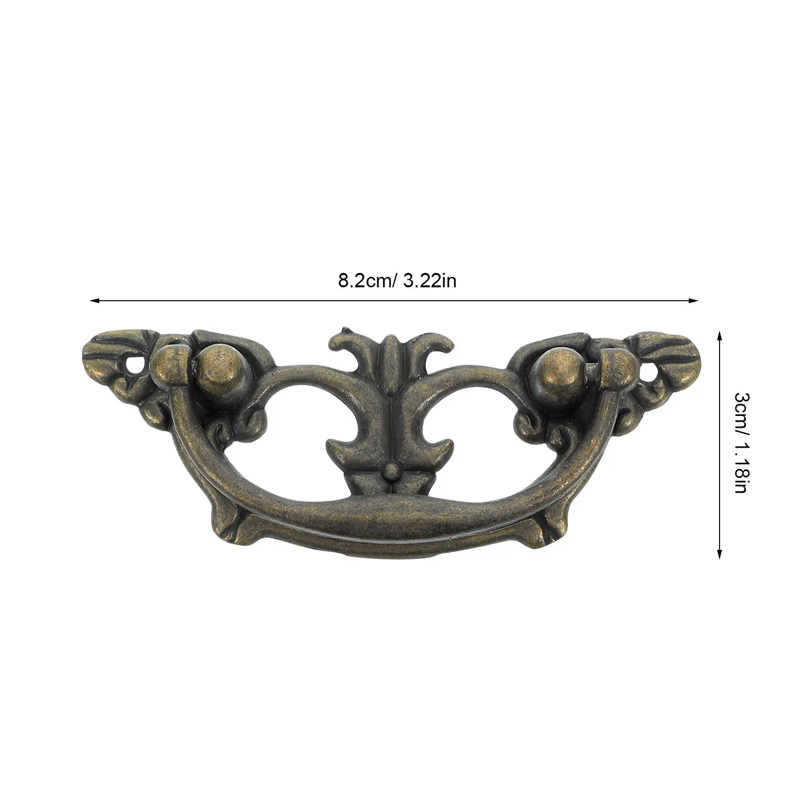 6Pcs Vintage European Cabinet Handles Bronze Zinc Alloy Drawer Pulls for Wardrobe Cupboard Retro Rustic Dresser Hardware