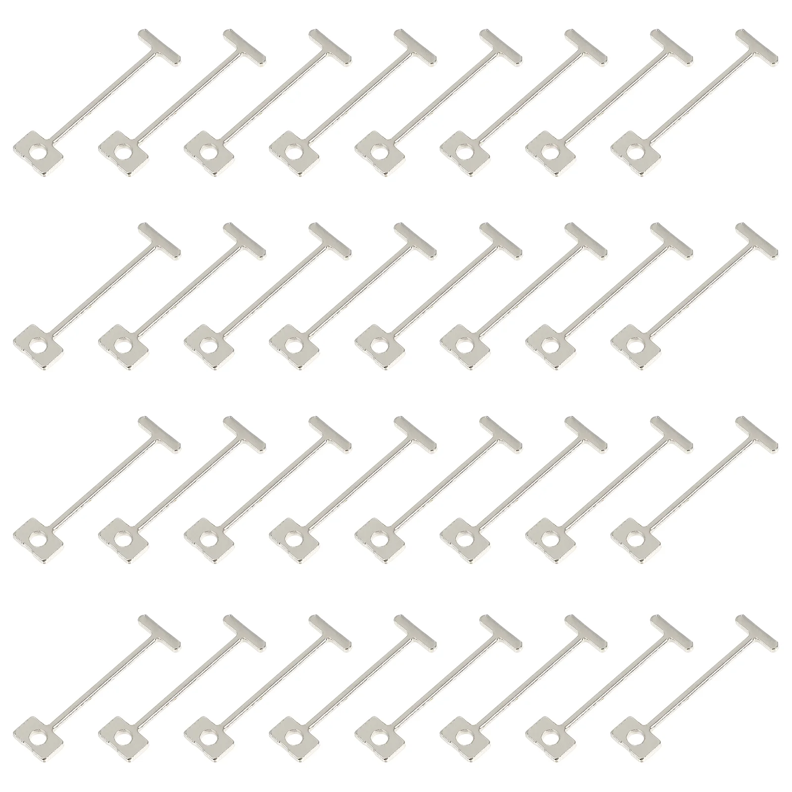 

100 Pcs Tile Leveling Steel Needle Pin Ceramic Refined 22X08X01CM Leveler Replaceable Silver