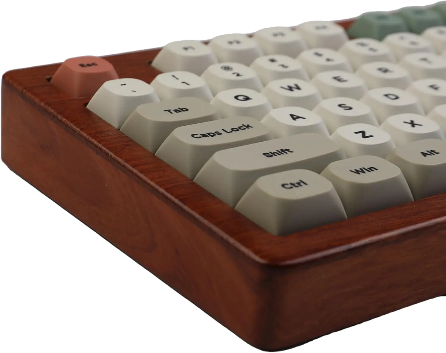 Keycaps for Mechanical Keyboard - 60% 65% 75% Dye Sub PBT Set Gray Red Green 142 Keys Custom Gaming for MX Switches With Puller